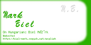 mark biel business card